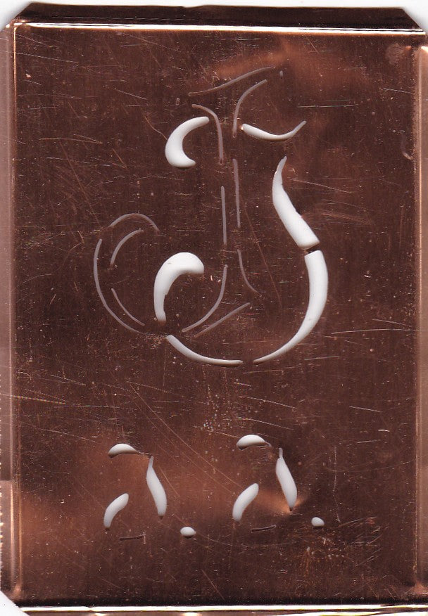 JJ - Stickschablone für 2 verschiedene Monogramme
