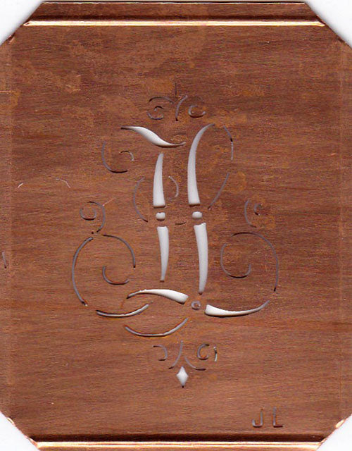 JL - Alte, verschlungene Monogrammschablone