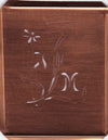 JM - Hübsche, verspielte Monogramm Schablone Blumenumrandung