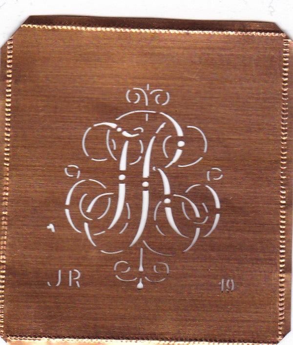 JR - Alte verschlungene zarte Stickschablone