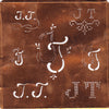 JT - Große Kupfer Schablone mit 7 Variationen