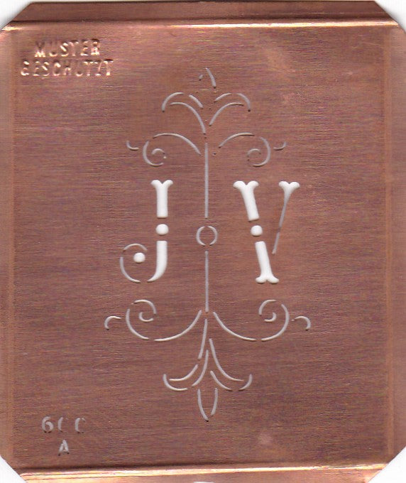 JV - Attraktive nostalgische Aussteuer-Schablone