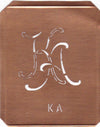 KA - 90 Jahre alte Stickschablone für hübsche Handarbeits Monogramme