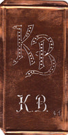 KB - Alte Monogramm Schablone zum Sticken