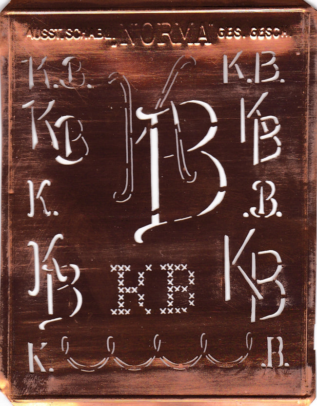 KB - Hübsche alte Monogrammschablone