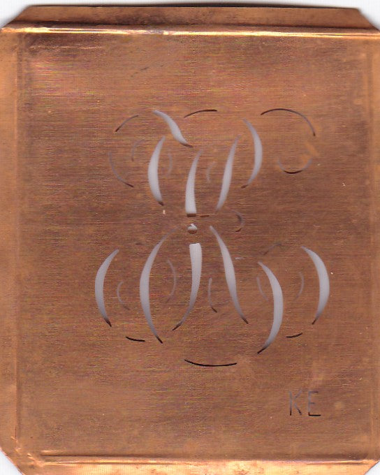 KE - Alte Monogramm Schablone zum Sticken und vieles mehr