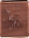 KF - Hübsche, verspielte Monogramm Schablone Blumenumrandung