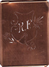 KF - Seltene Stickvorlage - Uralte Wäscheschablone mit Wappen - Medaillon