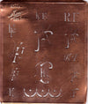 www.knopfparadies.de - KF - Antike Stickschablone aus Kupferblech