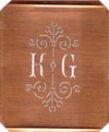 KG - Besonders hübsche alte Monogrammschablone
