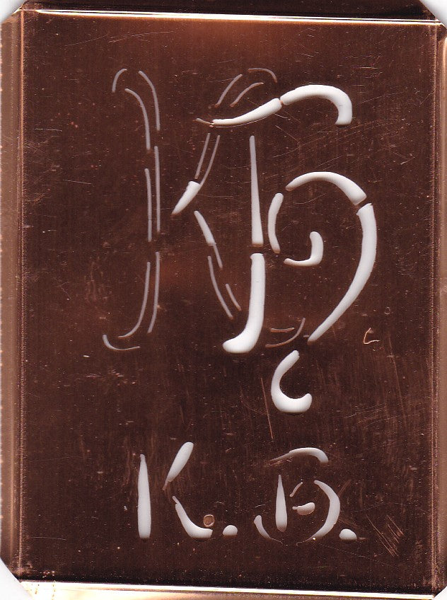 KH - Stickschablone für 2 verschiedene Monogramme
