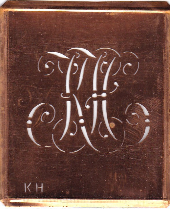 KH - Alte verschlungene Monogramm Stick Schablone
