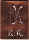 KK - Stickschablone für 2 verschiedene Monogramme