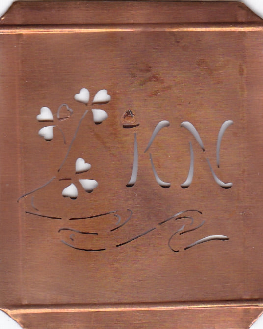 KN - Außergewöhnliche alte Monogrammschablone