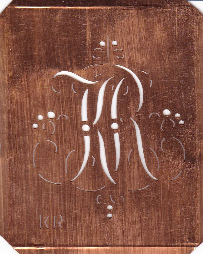 WA - Hübsche alte verschnörkelte Monogrammschablone