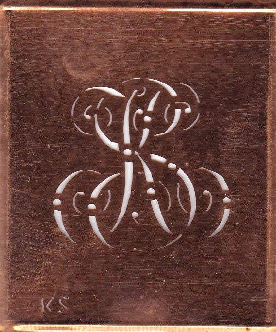 KS - Alte verschlungene Monogramm Stick Schablone