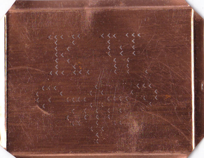 KW - Alte niedliche Kreuzstich Monogramm Schablone
