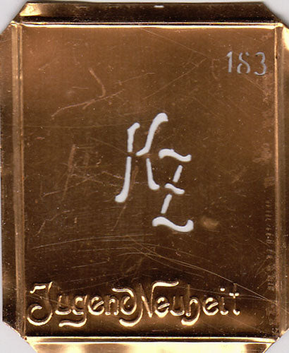KZ - Kleine interessante Monogramm Schablone