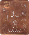 www.knopfparadies.de - LA - Antike Stickschablone aus Kupferblech