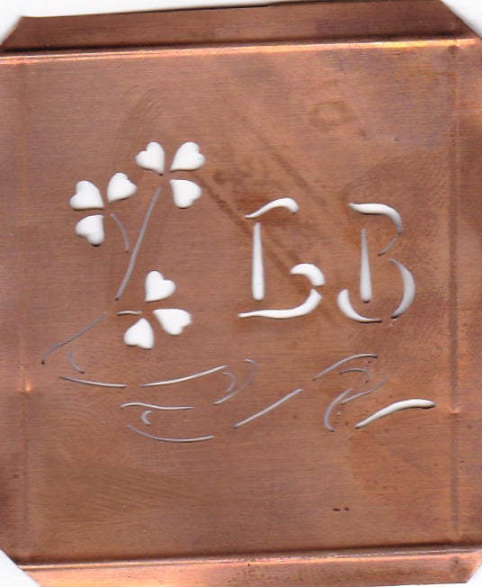 LB - Außergewöhnliche alte Monogrammschablone