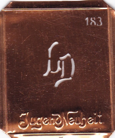 LD - Kleine interessante Monogramm Schablone - nicht nur zum Sticken geeignet