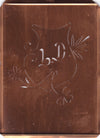 LD - Seltene Stickvorlage - Uralte Wäscheschablone mit Wappen - Medaillon