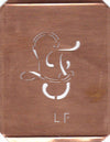 LF - 90 Jahre alte Stickschablone für hübsche Handarbeits Monogramme