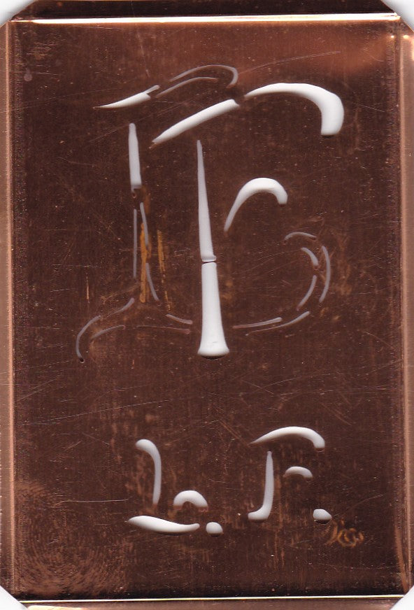 LF - Stickschablone für 2 verschiedene Monogramme