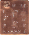www.knopfparadies.de - LF - Antike Stickschablone aus Kupferblech