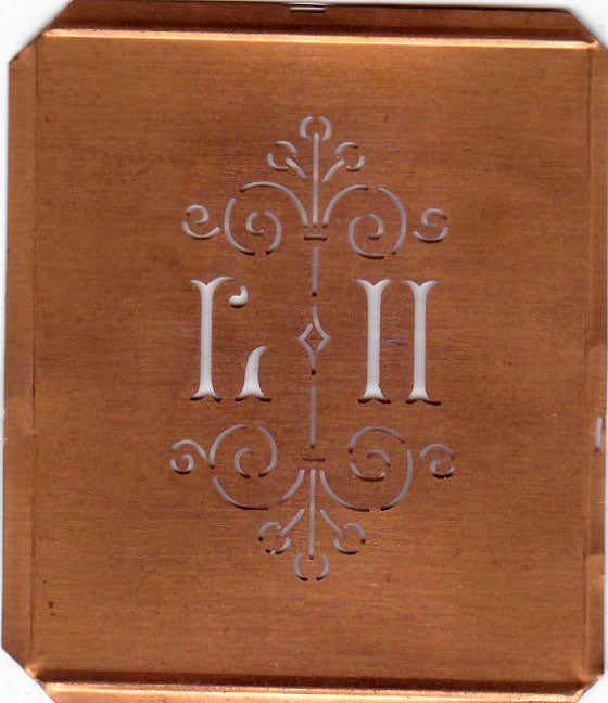 LH - Besonders hübsche alte Monogrammschablone