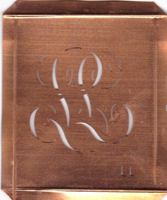 LL - Alte Monogramm Schablone zum Sticken und vieles mehr