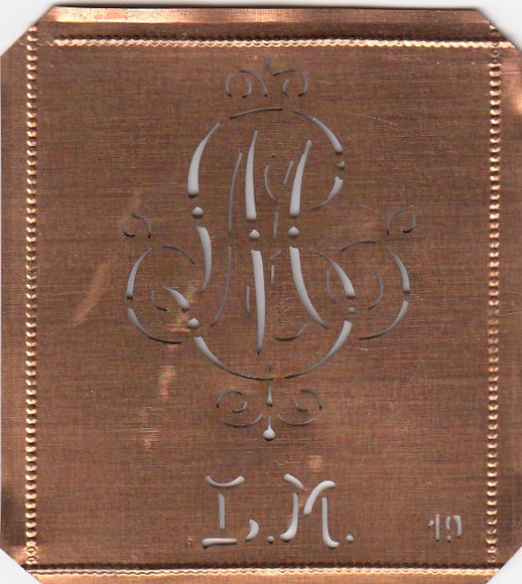 LM - Alte verschlungene zarte Stickschablone