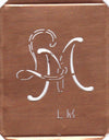 LM - 90 Jahre alte Stickschablone für hübsche Handarbeits Monogramme