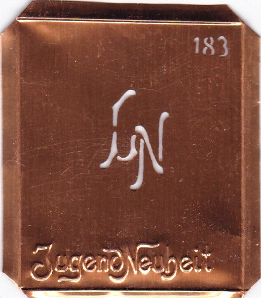 LN - Kleine interessante Monogramm Schablone - nicht nur zum Sticken geeignet