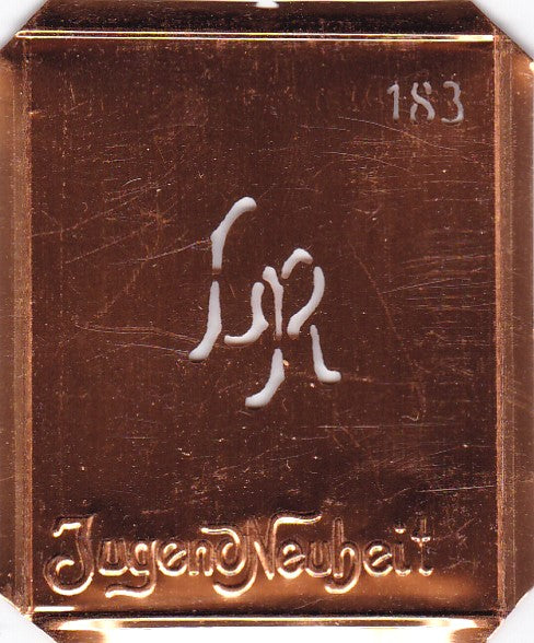 LR - Kleine interessante Monogramm Schablone