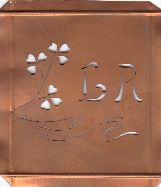 LR - Außergewöhnliche alte Monogrammschablone