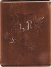 LR - Seltene Stickvorlage - Uralte Wäscheschablone mit Wappen - Medaillon