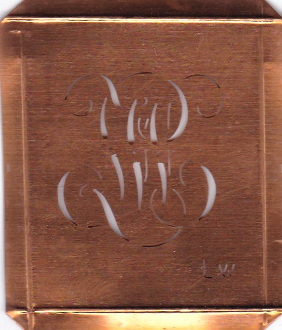 LW- Alte Monogramm Schablone zum Sticken und vieles mehr