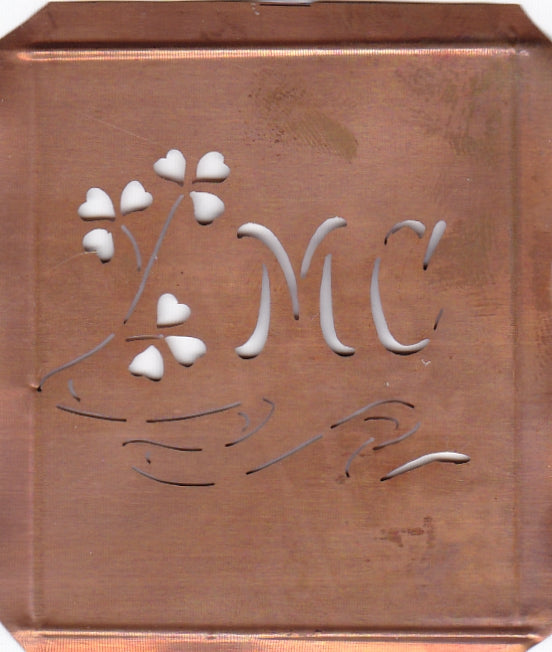 MC - Außergewöhnliche alte Monogrammschablone