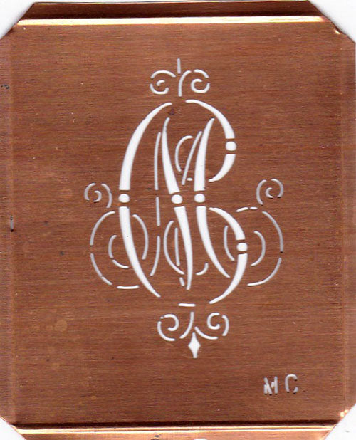 MC - Alte, verschlungene Monogrammschablone