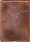 MC - Seltene Stickvorlage - Uralte Wäscheschablone mit Wappen - Medaillon