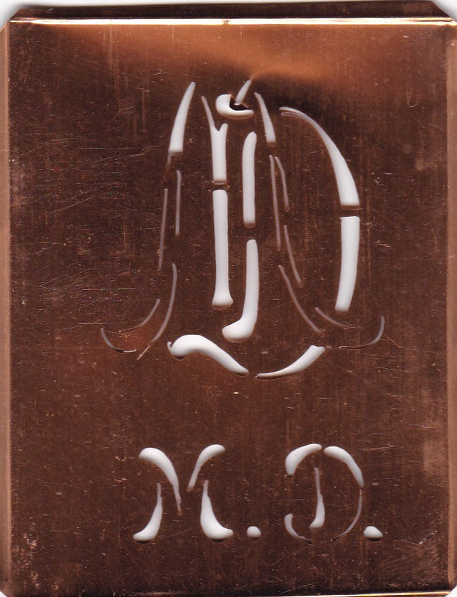 MD - Stickschablone für 2 verschiedene Monogramme