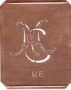 ME - 90 Jahre alte Stickschablone für hübsche Handarbeits Monogramme
