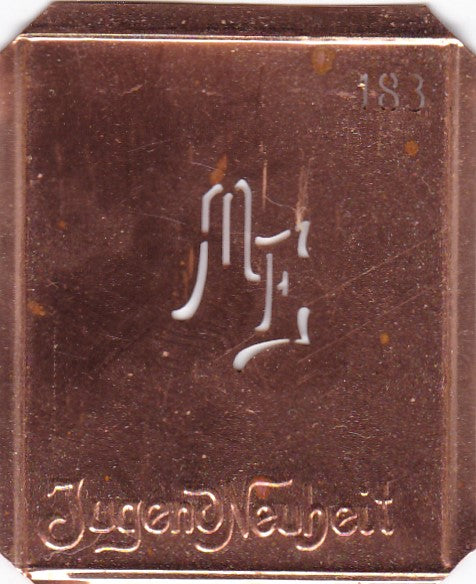 ME - Kleine interessante Monogramm Schablone