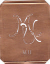 MU - 90 Jahre alte Stickschablone für hübsche Handarbeits Monogramme