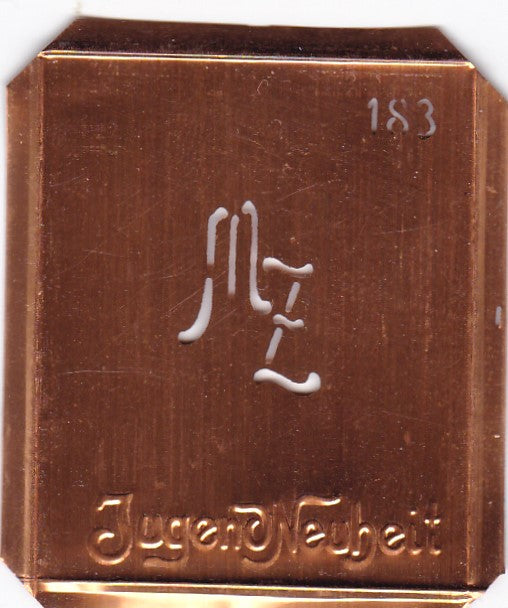 MZ - Kleine interessante Monogramm Schablone