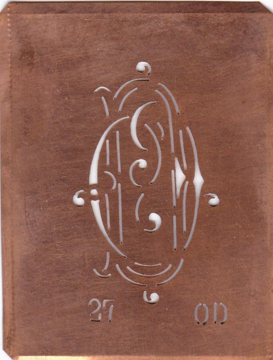OD - Interessante Monogramm Schablone zum Sticken