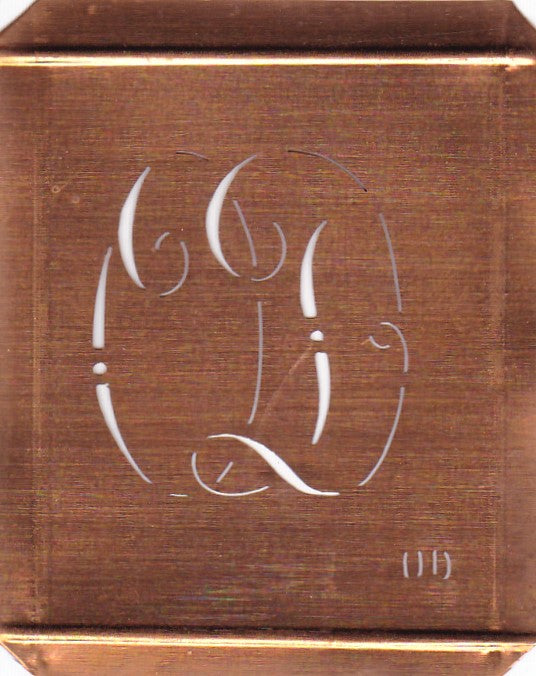 OD - Alte Monogramm Schablone zum Sticken und vieles mehr