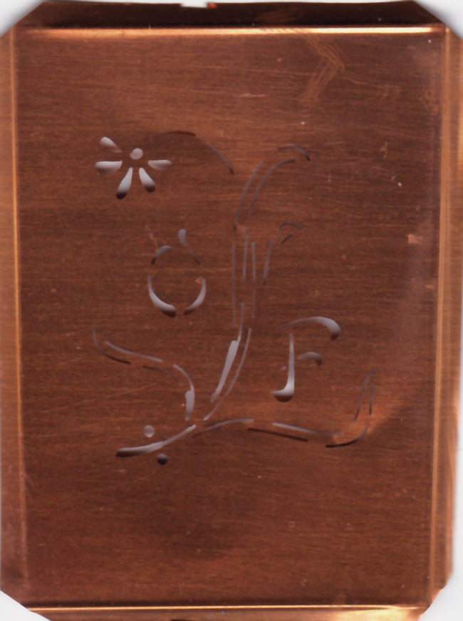 OF - Hübsche, verspielte Monogramm Schablone Blumenumrandung