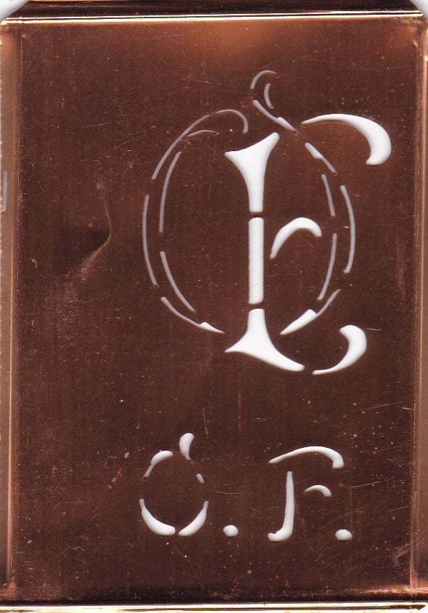 OF - Stickschablone für 2 verschiedene Monogramme